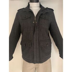 Tommy Hilfiger Grey Wool Blend Lined‎ Men's Zipper Jacket Size Medium